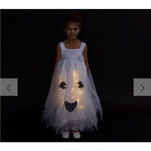 Pottery barn kids girls light up ghost dress Halloween costume size 4-6